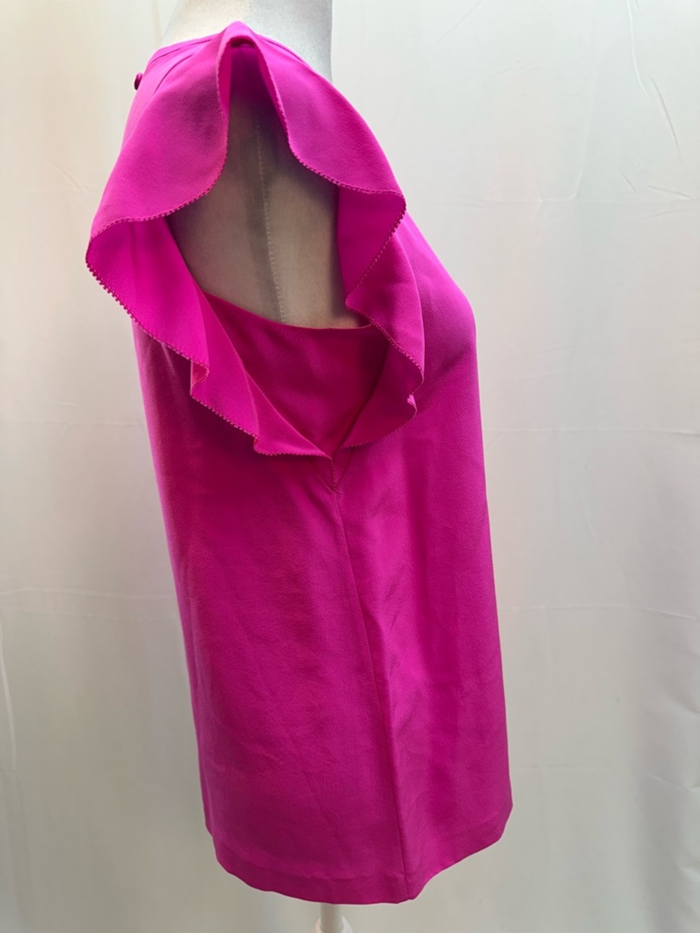 Kate Spade Silk Bright Pink Flutter Sleeve Blouse Top 2 - Picture 2 of 4